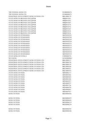 Banks Enabled For Customer Payment Through Rtgs