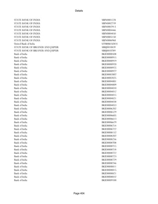 Banks Enabled For Customer Payment Through Rtgs