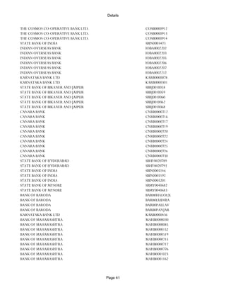 Banks Enabled For Customer Payment Through Rtgs