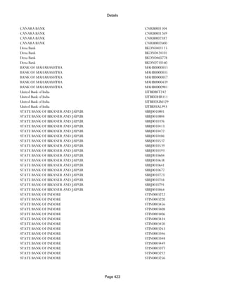 Banks Enabled For Customer Payment Through Rtgs