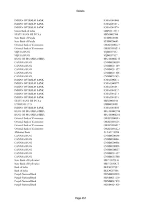 Banks Enabled For Customer Payment Through Rtgs