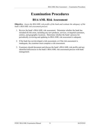 Bank Secrecy Act BSA Anti-Money Laundering | PDF
