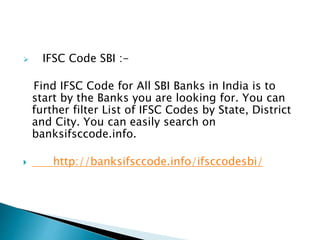 Banks ifsc code | PPT | Free Download