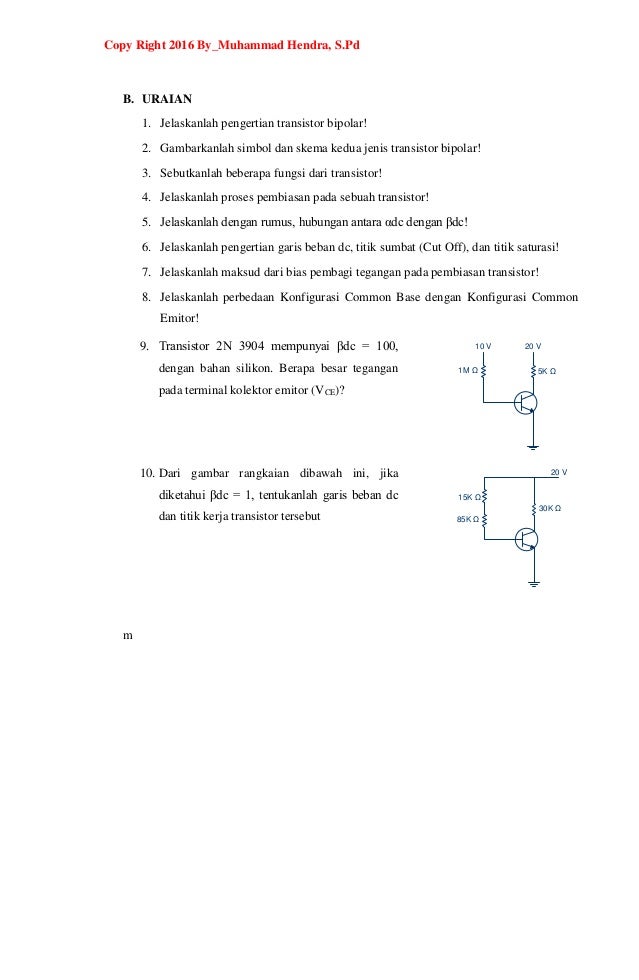 13+ Contoh soal transistor ideas