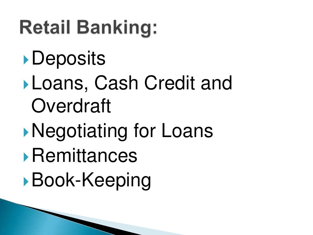 Bank’s products and services
