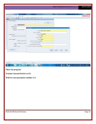 Bank tansfer setup 12.1.2 | PDF