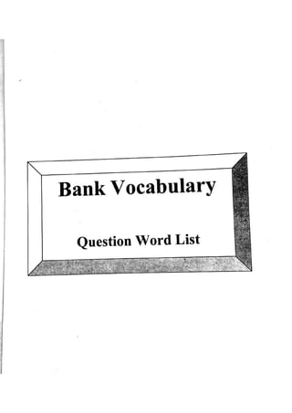 Bank vocabulary (2001 2020)