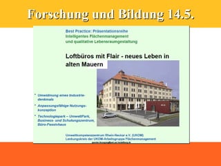 Forschung und Bildung 14.5.
 