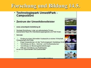 Forschung und Bildung 14.5.
 
