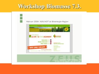 Workshop Biomasse 7.3.
 