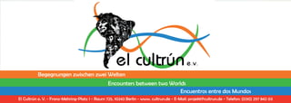 www.cultrun.de
EncuentrosentredosMundos
EncountersbetweentwoWorlds
BegegnungenzwischenzweiWelten
 