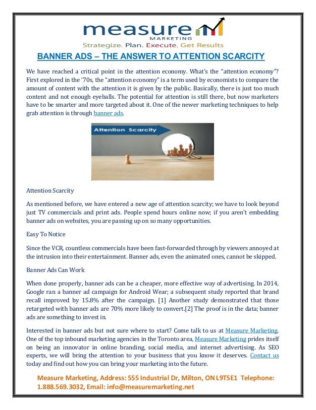 Banner Ads The Answer To Attention Scarcity