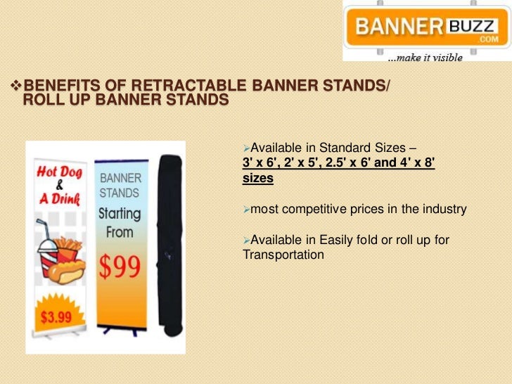 Banner stands at