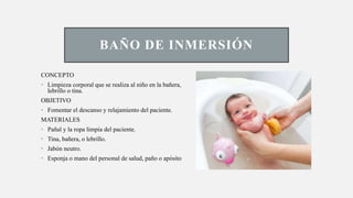 BAÑO DIARIO DEL PEDIÁTRICO PARA PROMOCION DE PRIMER NIVEL | PPTX