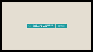 Ban on single use plastics ppt | PPTX