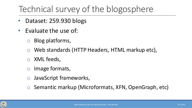 web crawling analysis and archiving phd presentation