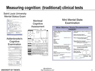 Enabling remote assessment of cognitive behaviour through mobile ...
