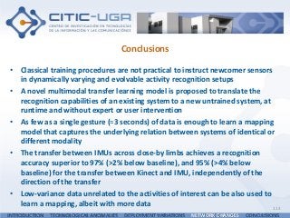 Conclusions
• Classical training procedures are not practical to instruct newcomer sensors
in dynamically varying and evol...