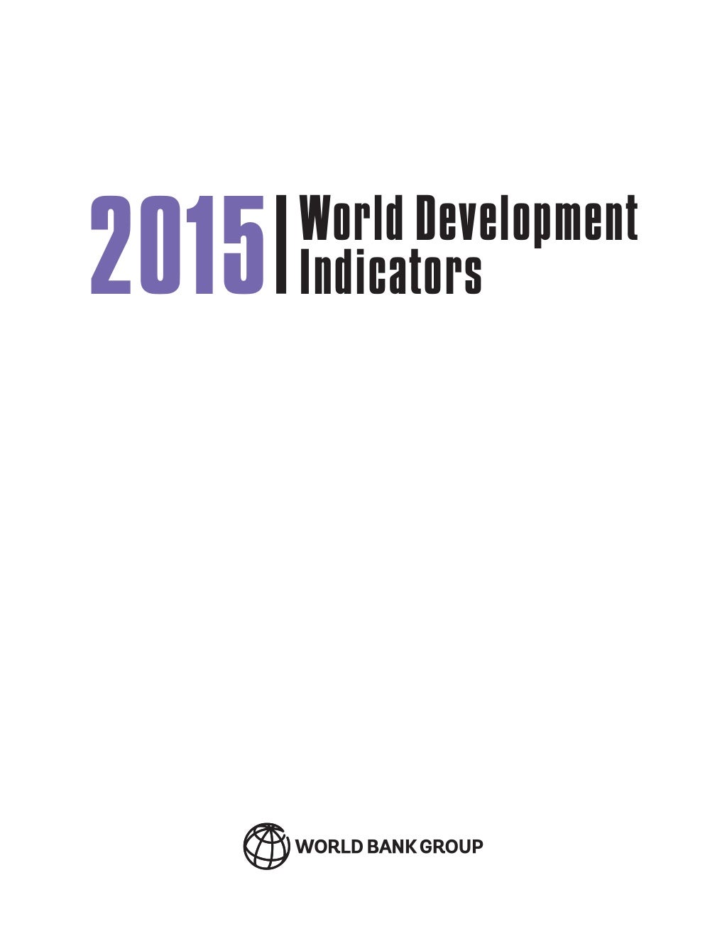 World Development Indicators 2015