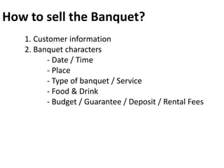 understanding banquet event orders | pdf | menu |... Banquet & catering sales | PDF