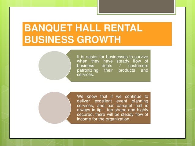 Sample business plan for banquet hall picture