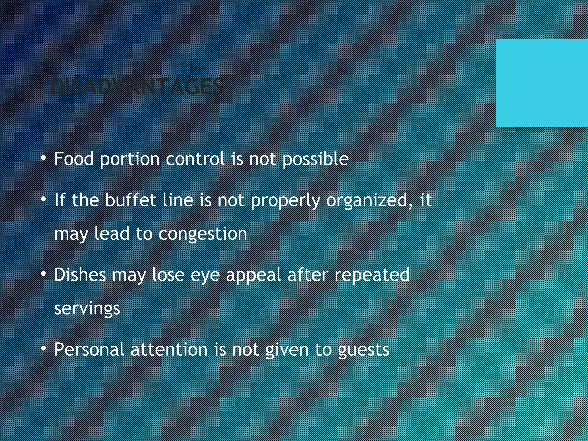 BUFFET SERVICE (HOTEL MANAGEMENT ) | PPT