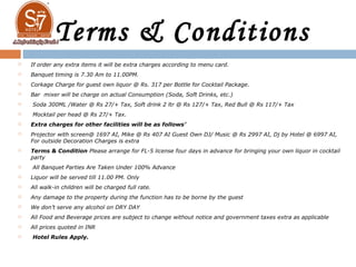 Banquet packages &amp; menu may 2014 | PPT