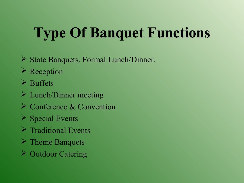 Banquets