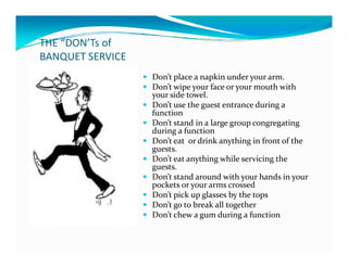 Banquet server basic skill training | PDF