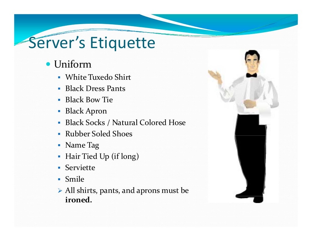 Banquet server basic skill training