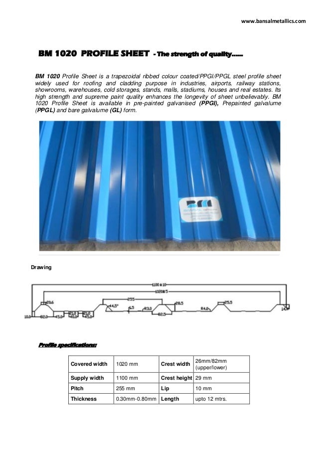 colour coated profile sheets profile sheet
