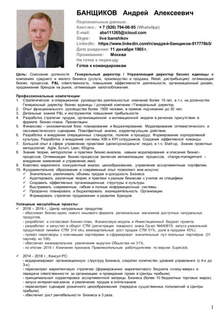 Banschikov Andrey-General`Niy-Director-Cv-Rus | PDF