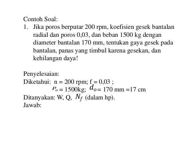 Elemen Mesin 1 Bantalan
