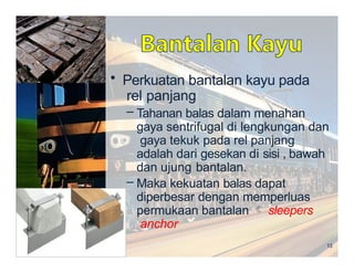 Materi Jalan Rell tentang bantalan jalan rell | PPTX