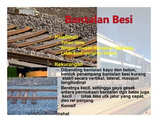 Materi Jalan Rell tentang bantalan jalan rell | PPTX