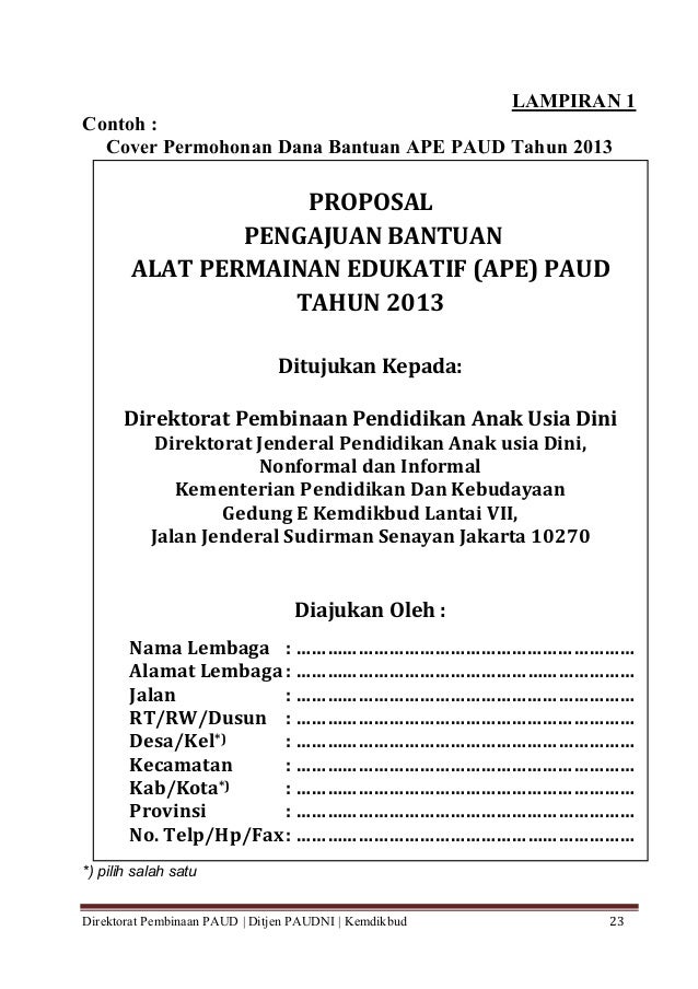 Bantuan ape paud