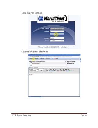 SVTH: Nguyễn Trọng Sáng Page 89
Đăng nhập vào tài khoản
Gửi mail đến Gmail để kiểm tra
 