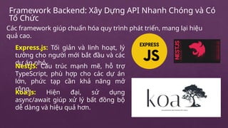 Công cụ phát triển API bằng ngôn ngữ javaScript | PPTX