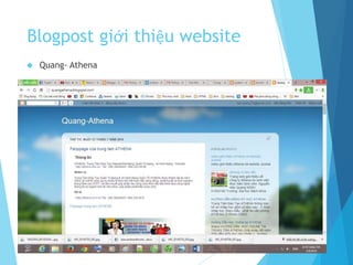Blogpost giới thiệu website
 Quang- Athena
 