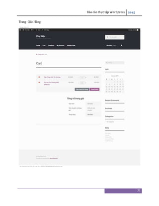 Báo cáo thực tập Wordpress 2015
31
Trang Giỏ Hàng
 