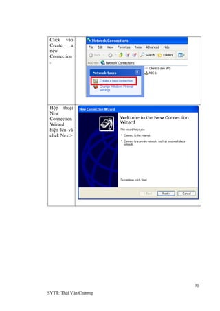 90
SVTT: Thái Văn Chƣơng
Click vào
Create a
new
Connection
.
Hộp thoại
New
Connection
Wizard
hiện lên và
click Next>
 