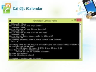 Cài đặt iCalendar
 