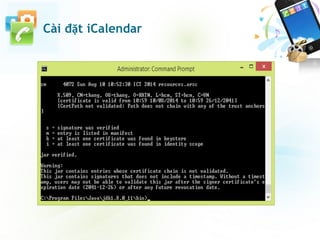 Cài đặt iCalendar
 