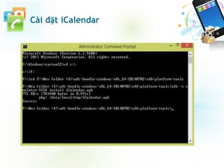 Cài đặt iCalendar
 