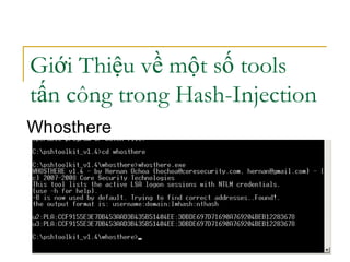 Giới Thiệu về một số tools tấn công trong Hash-Injection Whosthere  