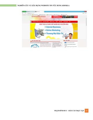 PHẠM ĐÌNH DUY – BÁO CÁO THỰC TẬP 55
NGHIÊN CỨU VÀ XÂY DỰNG WEBSITE TIN TỨC BẰNG JOOMLA
 