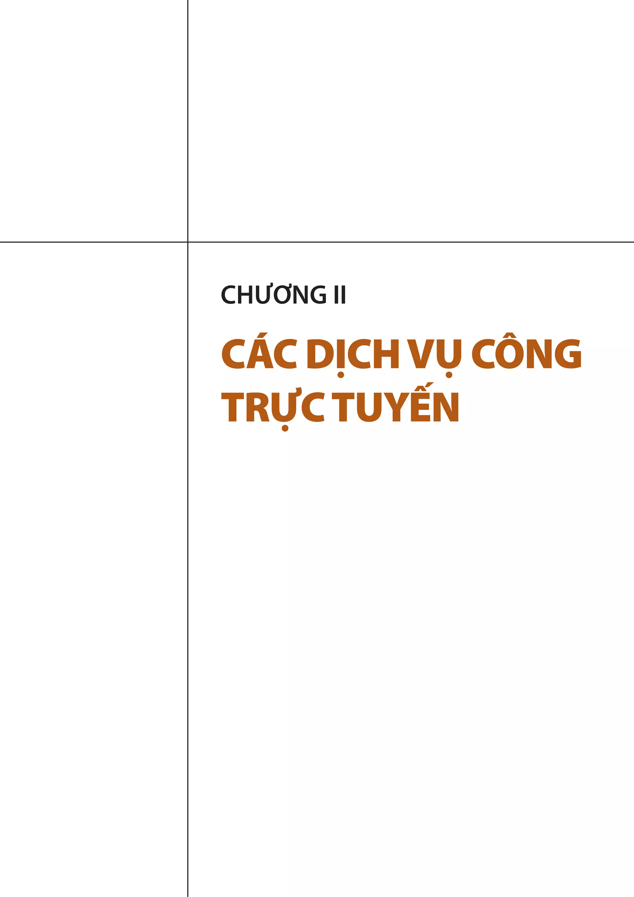 CHƯƠNG II
CÁC DỊCHVỤ CÔNG
TRỰCTUYẾN
 