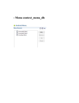 - Menu context_menu_dh
 