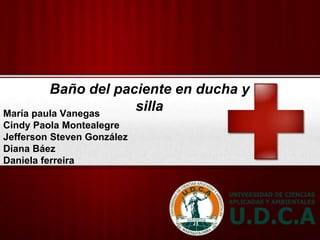Baño del paciente en ducha y silla PPT 