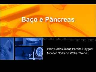 Baço e Pâncreas



       Profº Carlos Jesus Pereira Haygert
       Monitor Norberto Weber Werle
 